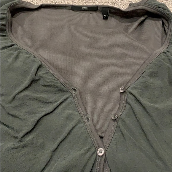 Hugo Boss v-neck button up long sleeve shirt - Picture 8 of 8